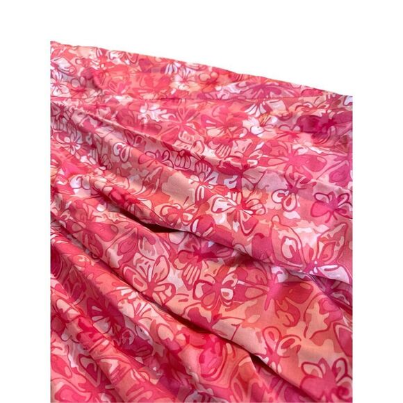 90's Vintage Blair Womens Long Pink Butterfly Maxi Skirt sz M Feminine Y2K Rayon - Picture 4 of 5